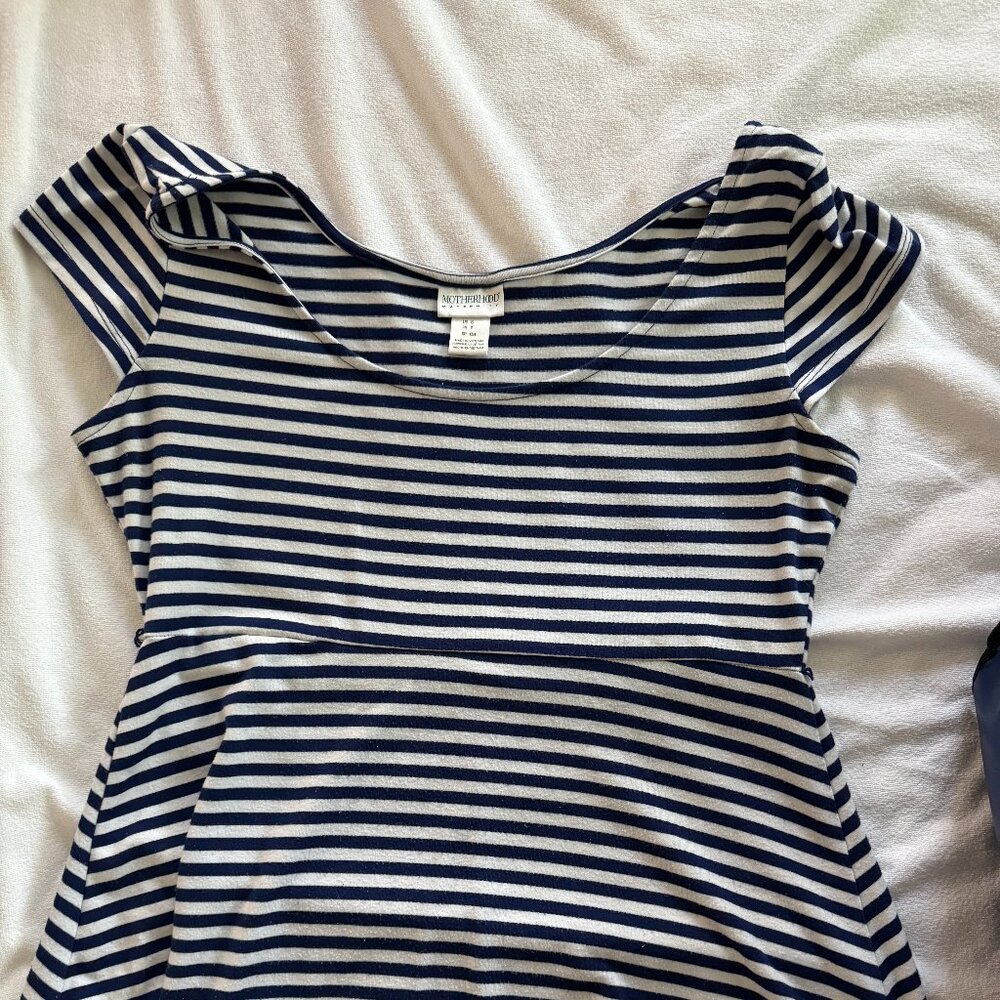 Striped maternity summer dress
